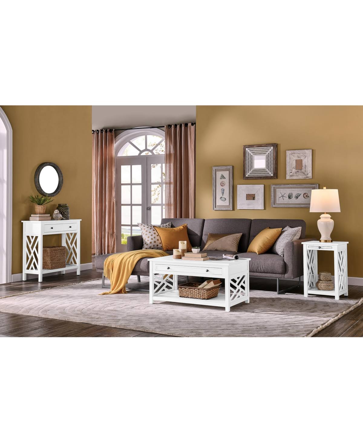 Wood Console Table with 4-Drawers N20813