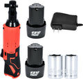 12V 3/8" Cordless Ratchet Wrench Set, 2 Pack Q442