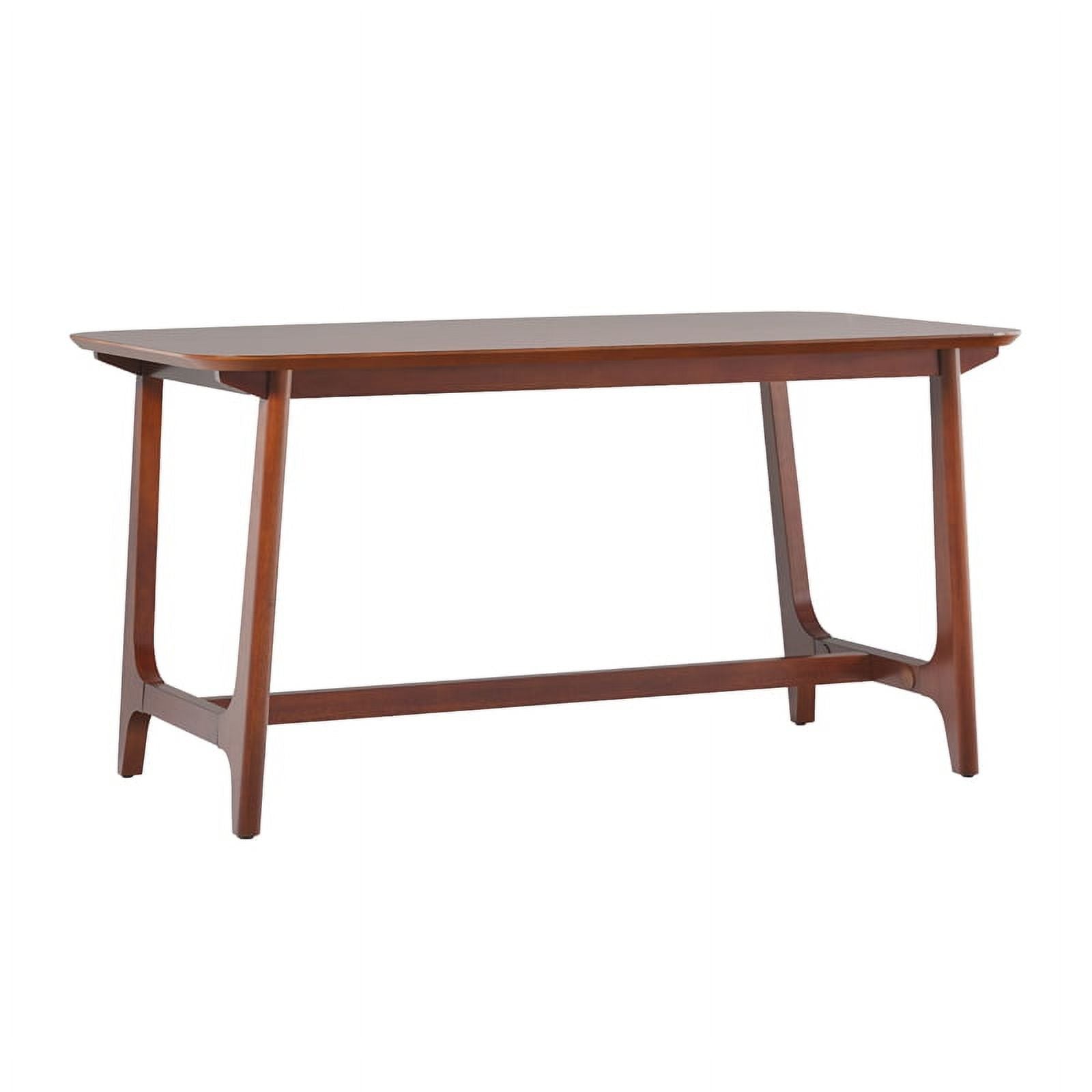 Mid-Century Wood Dining Table with Trestle Base in Walnut W473792