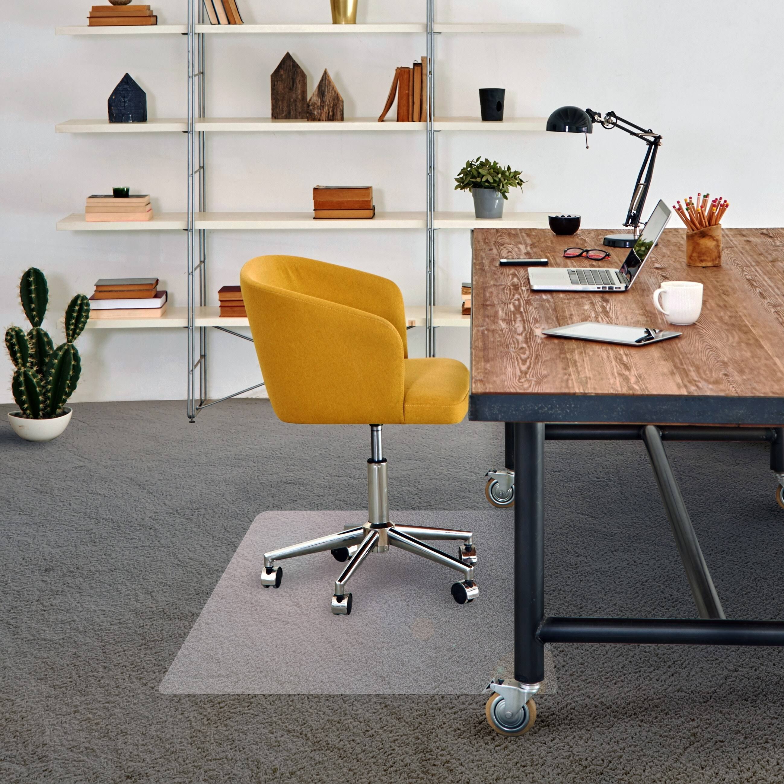 Chair Mat 48x22 x 60x22 for Plush Pile Carpets X1844