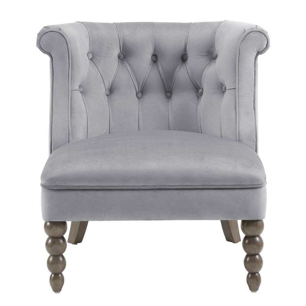Gray Velvet Accent Chair K9971
