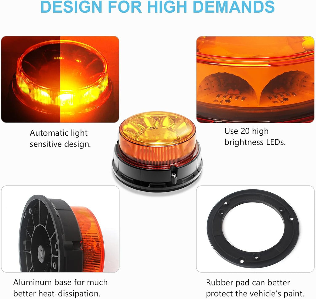 80W Automatic Light-sensitive Warning Strobe Light for Trucks J938