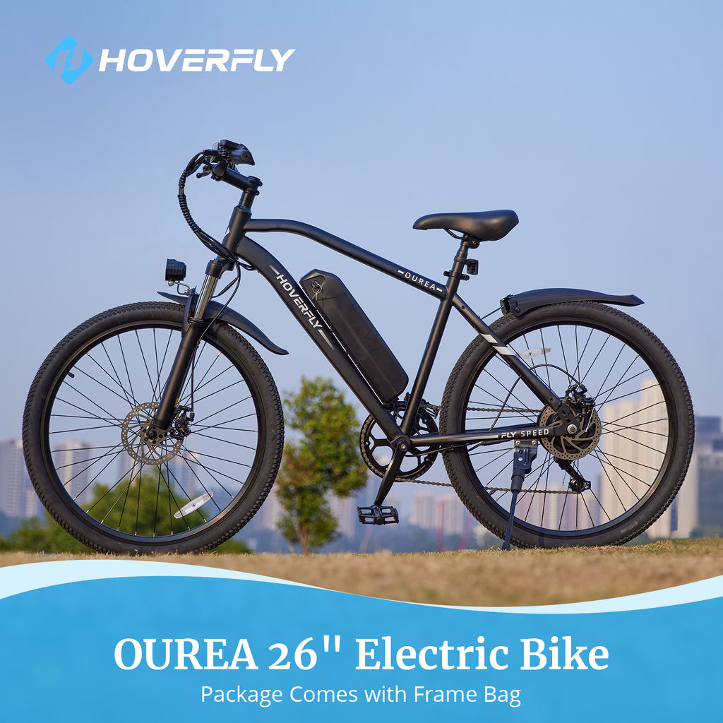 26" Electric Bike with Rechargeable Battery, Black B868877