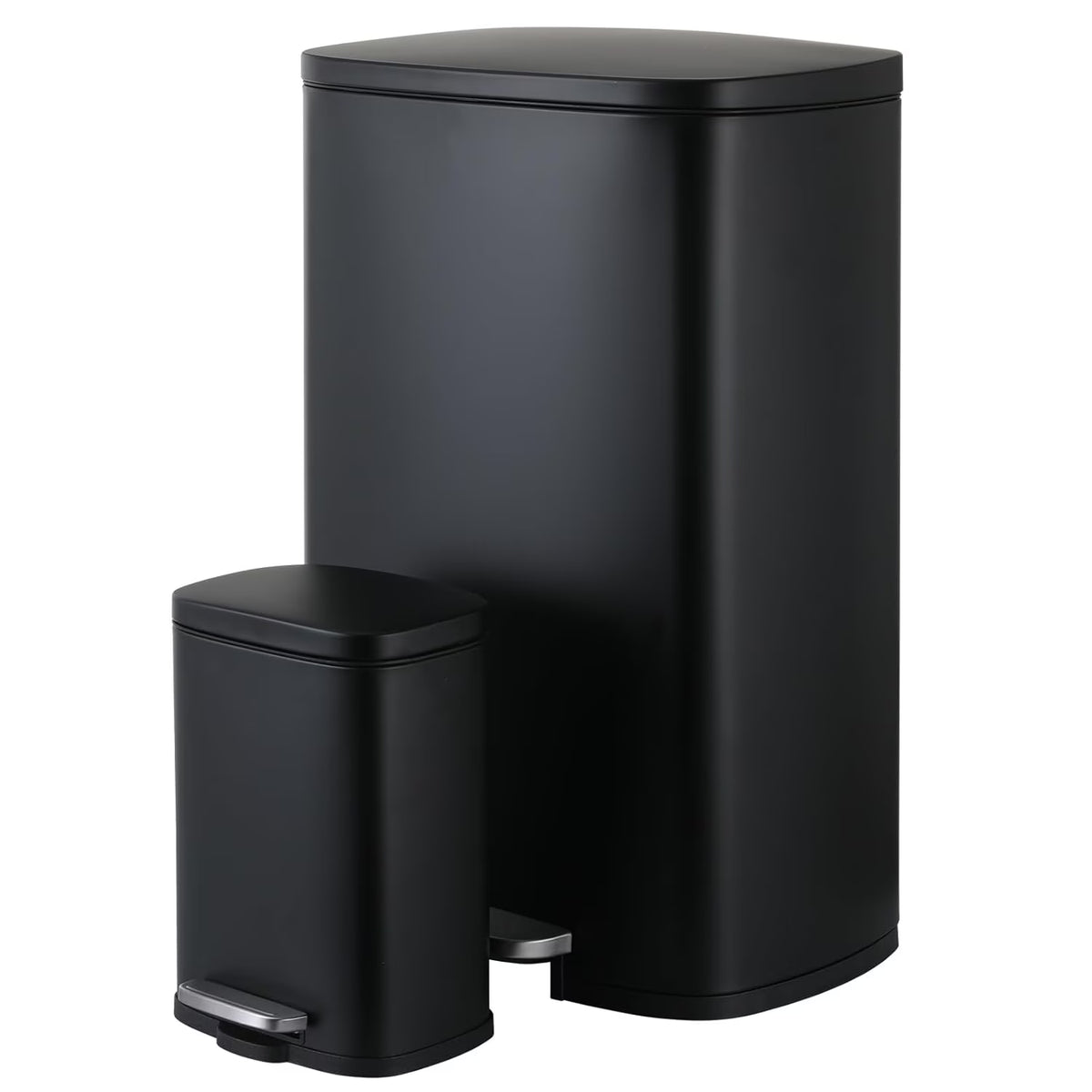 13.2 + 1.3 Gallon Stainless Steel Trash Can Combo with Soft Close Lid L153742