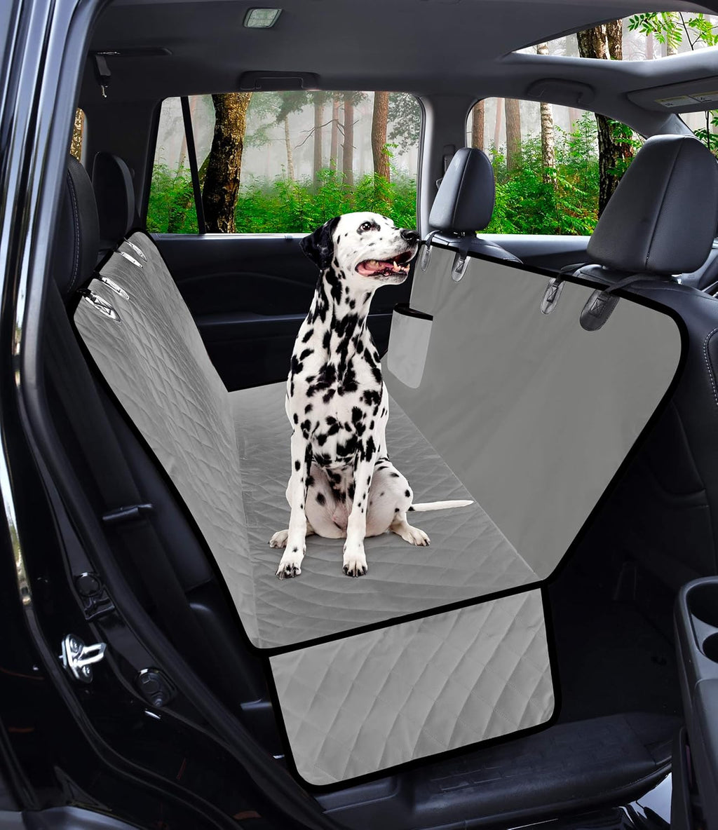 Grey Waterproof Dog Seat Cover with Mesh Window, Pack of 2 Z120733