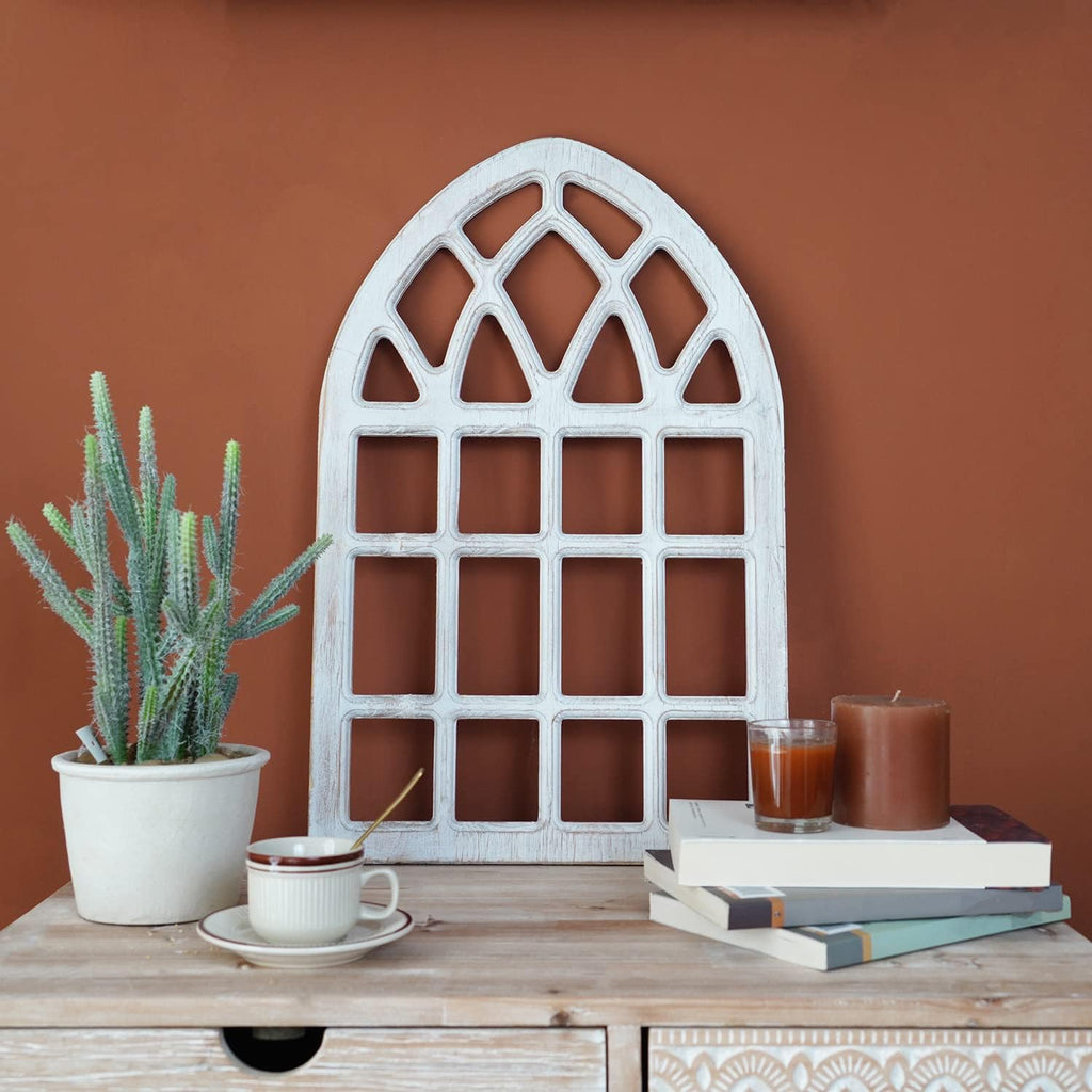 White Arch Wooden Wall Decoration Pack of 2 U245