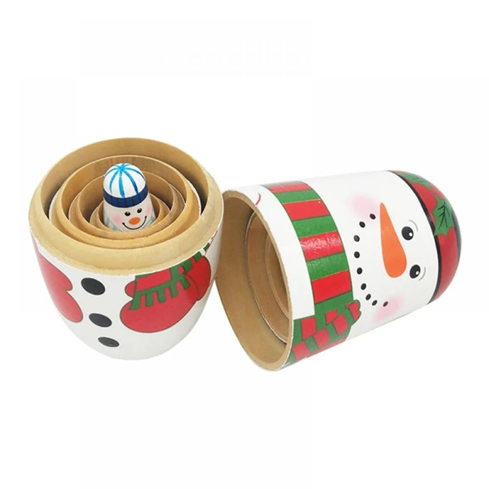 5 Pcs Wooden Handmade Matryoshka Nesting Dolls Stacking Doll Set K8022