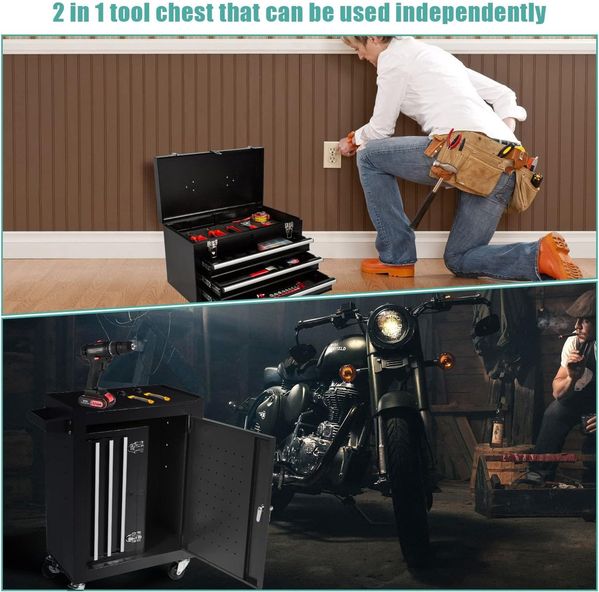 Rolling Tool Chest with Detachable Tool Box G238694