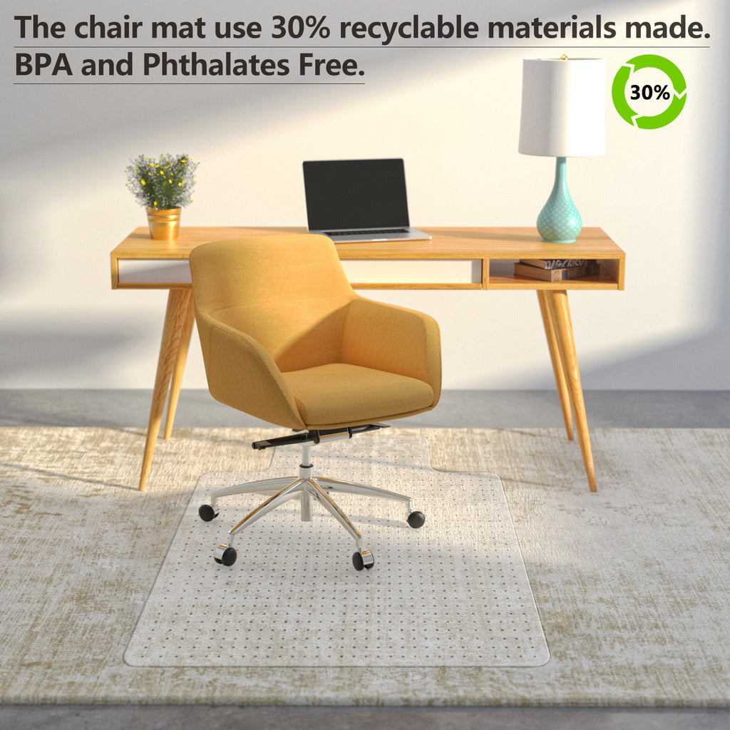 Office Chair Mat for Low Pile Carpet, 30'' x 48'' W140