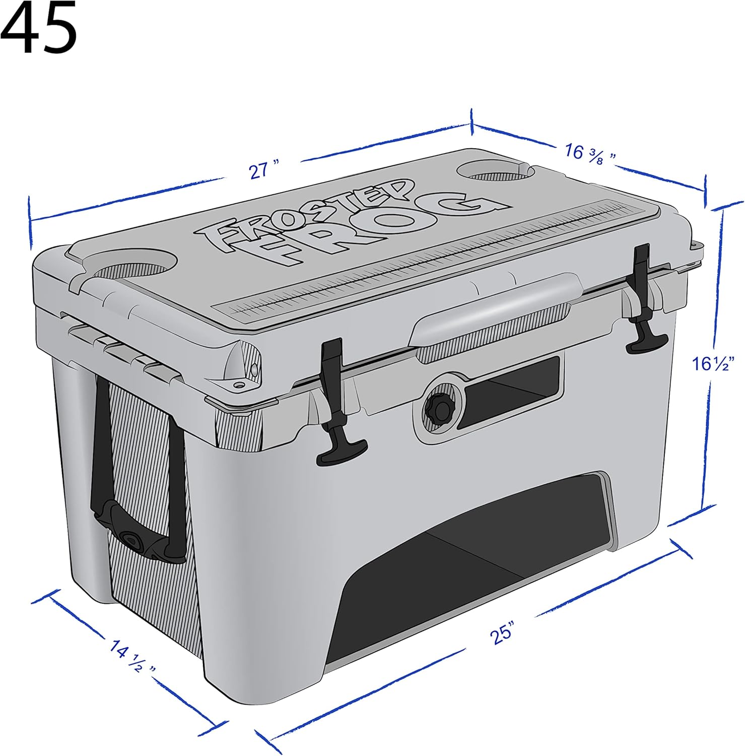 Orange White and Black Camo 45 Quart Insulated Cooler Z483568