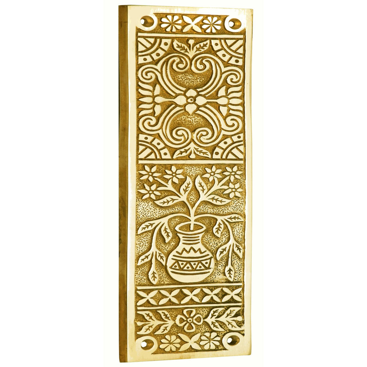 Polished Brass Solid Brass Push Plate Z2194