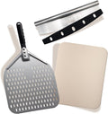 Perforated Pizza Peel 12x14 Inch Anodized Aluminum Pizza Paddle, Pack of 2 L7627