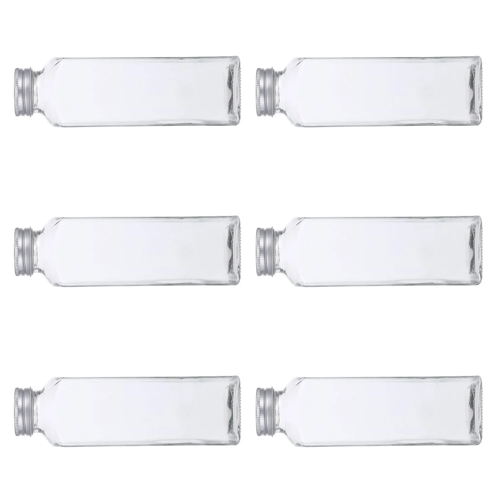 6 Pcs Glass Storage Bottles with Lid Y480775
