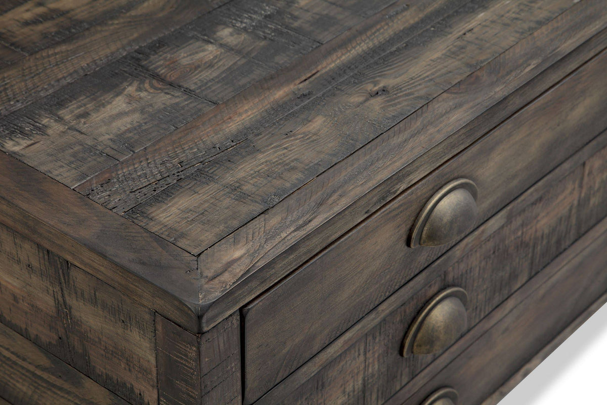Espresso Storage Coffee Table with Casters M18046