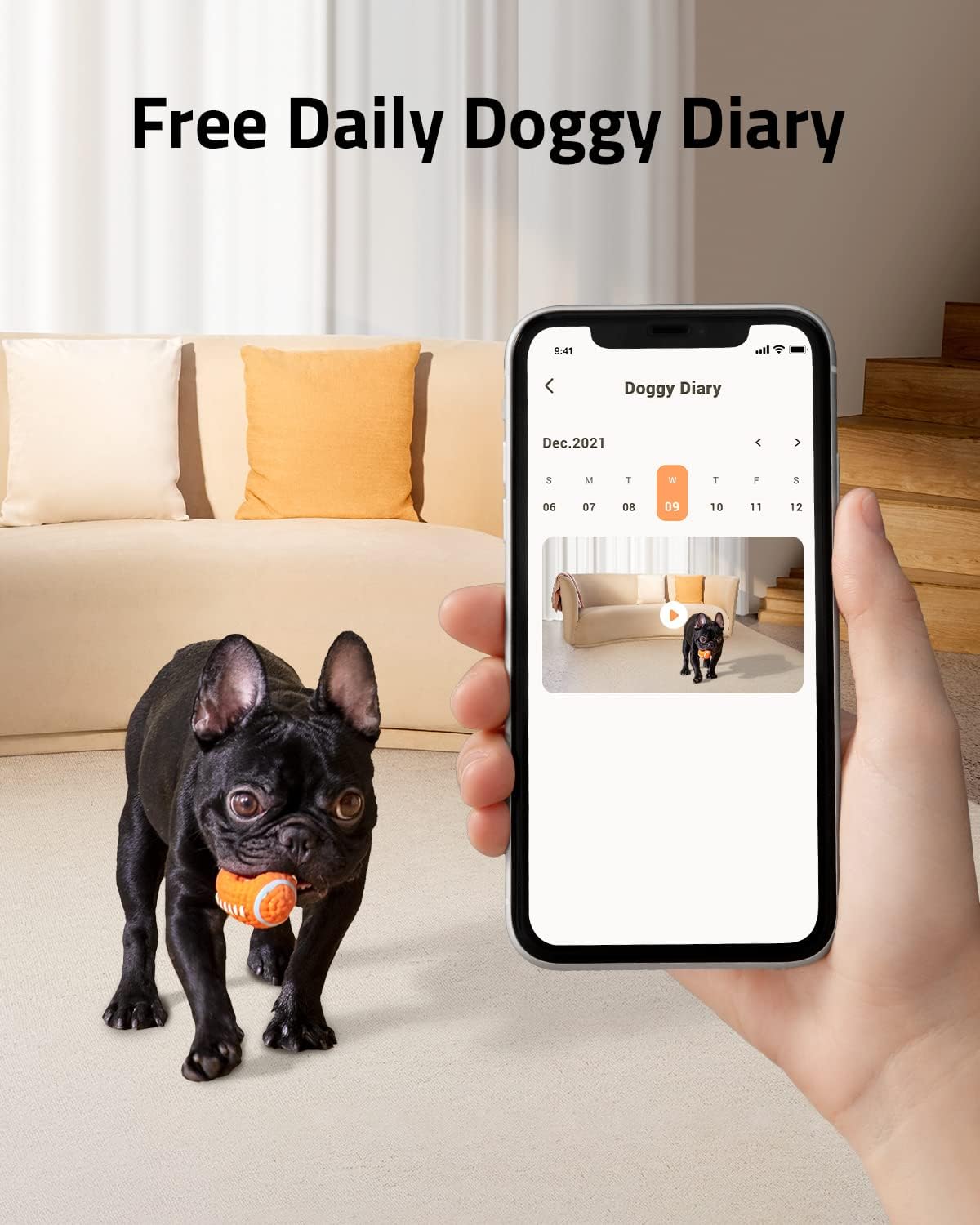 1080p Pet Dog Camera with Treat Dispenser F97078