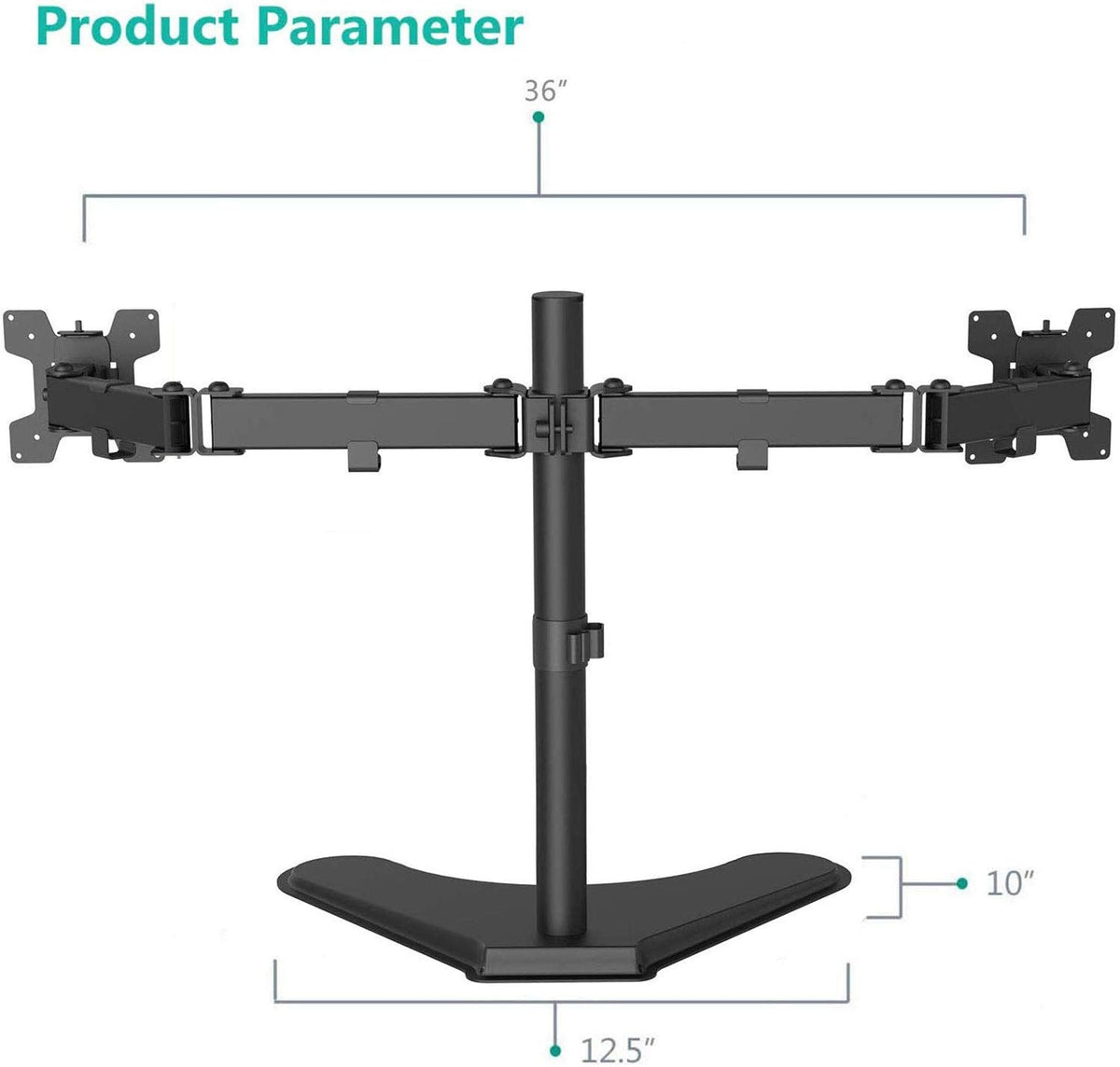 Dual LCD Monitor Desk Mount, Black L699501