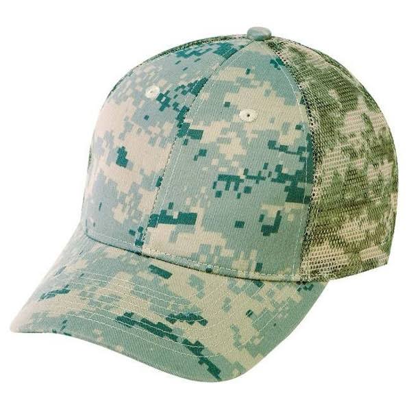 50 Pcs 6 Panel Digital Camo Cap with Mesh Back A831139