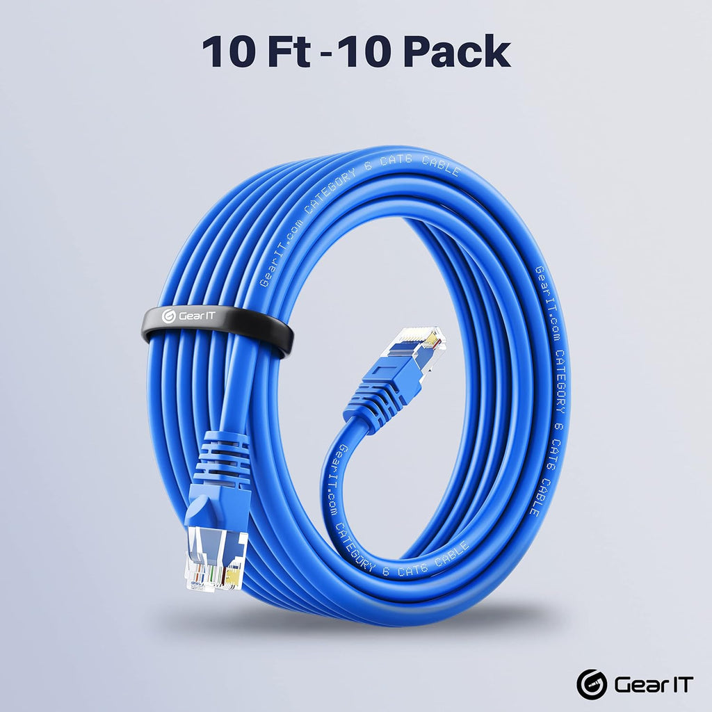 Blue Cat 6 Ethernet Cable 25 ft (20-Pack) U15073