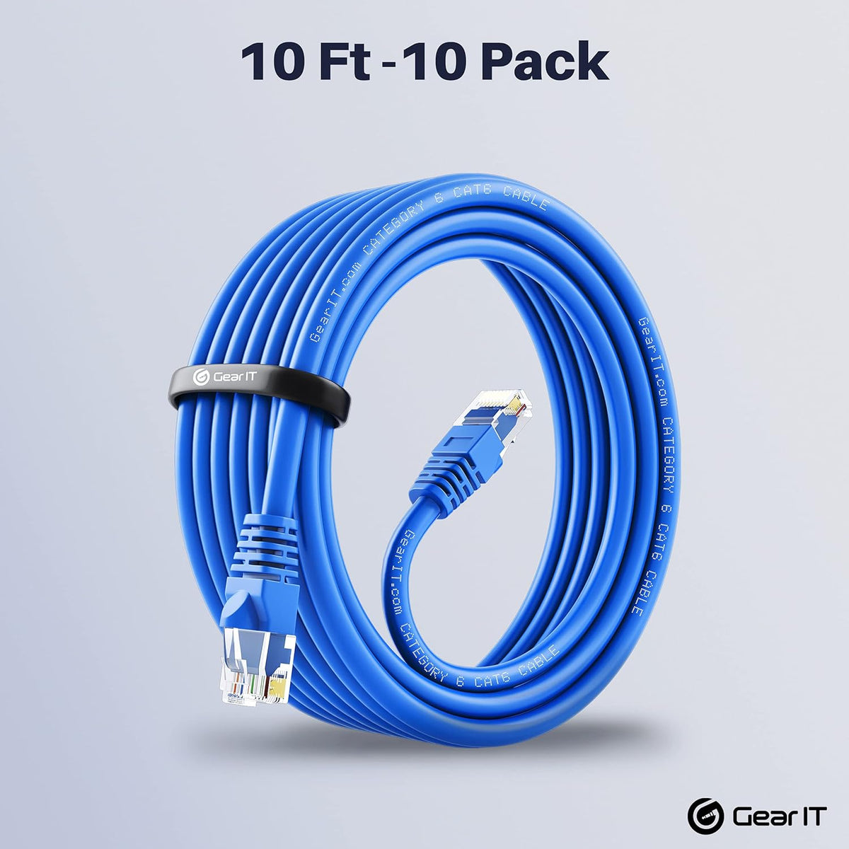Blue Cat 6 Ethernet Cable 25 ft (20-Pack) U15073