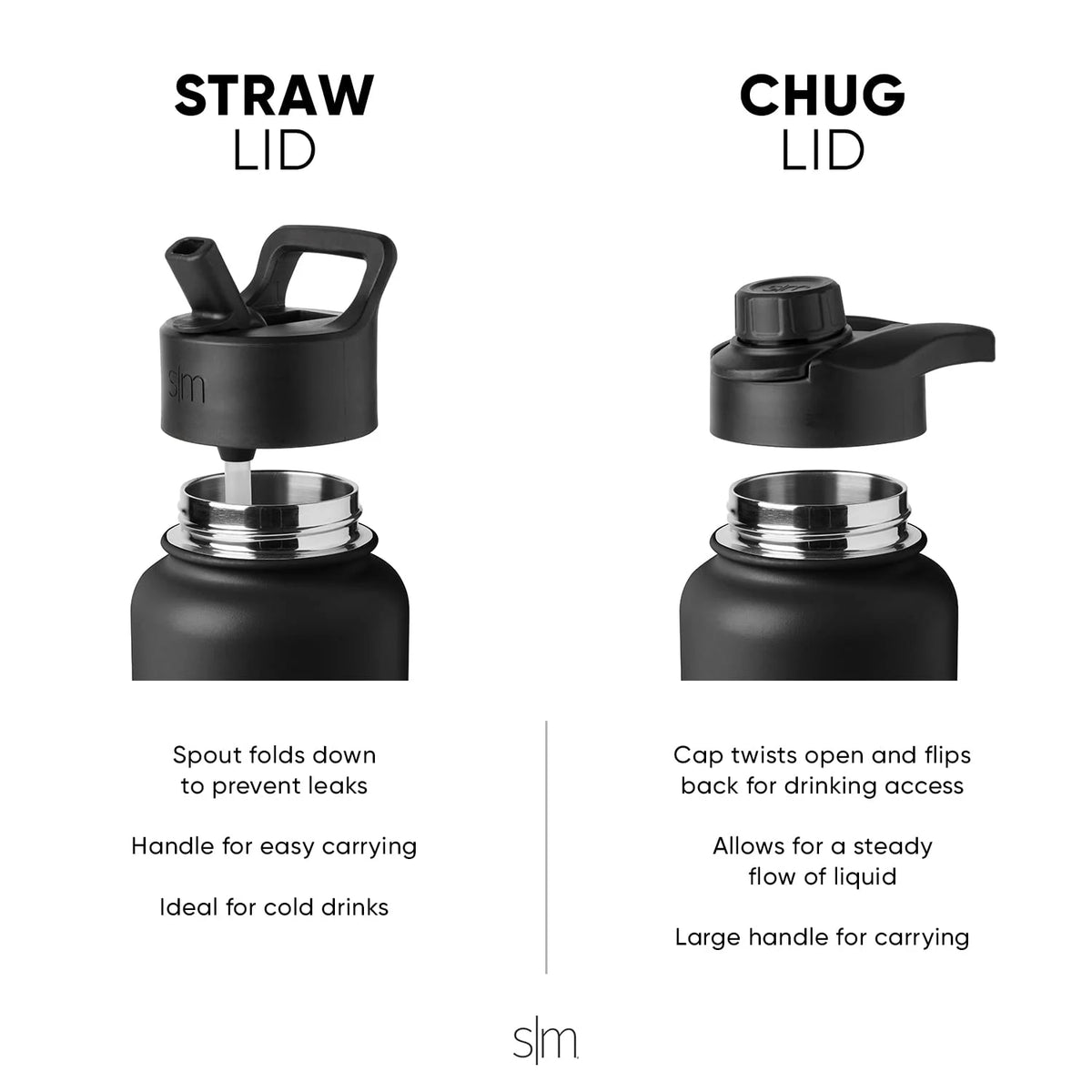 32oz Vacuum Insulated Stainless Steel Water Bottle with Straw and Chug Lid W9653