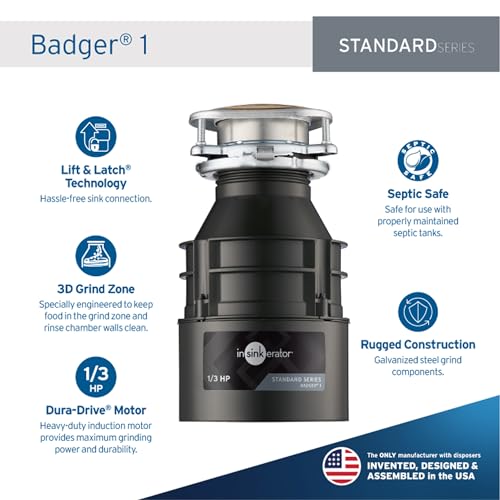 Black 1/3 HP Continuous Feed Garbage Disposal G69228