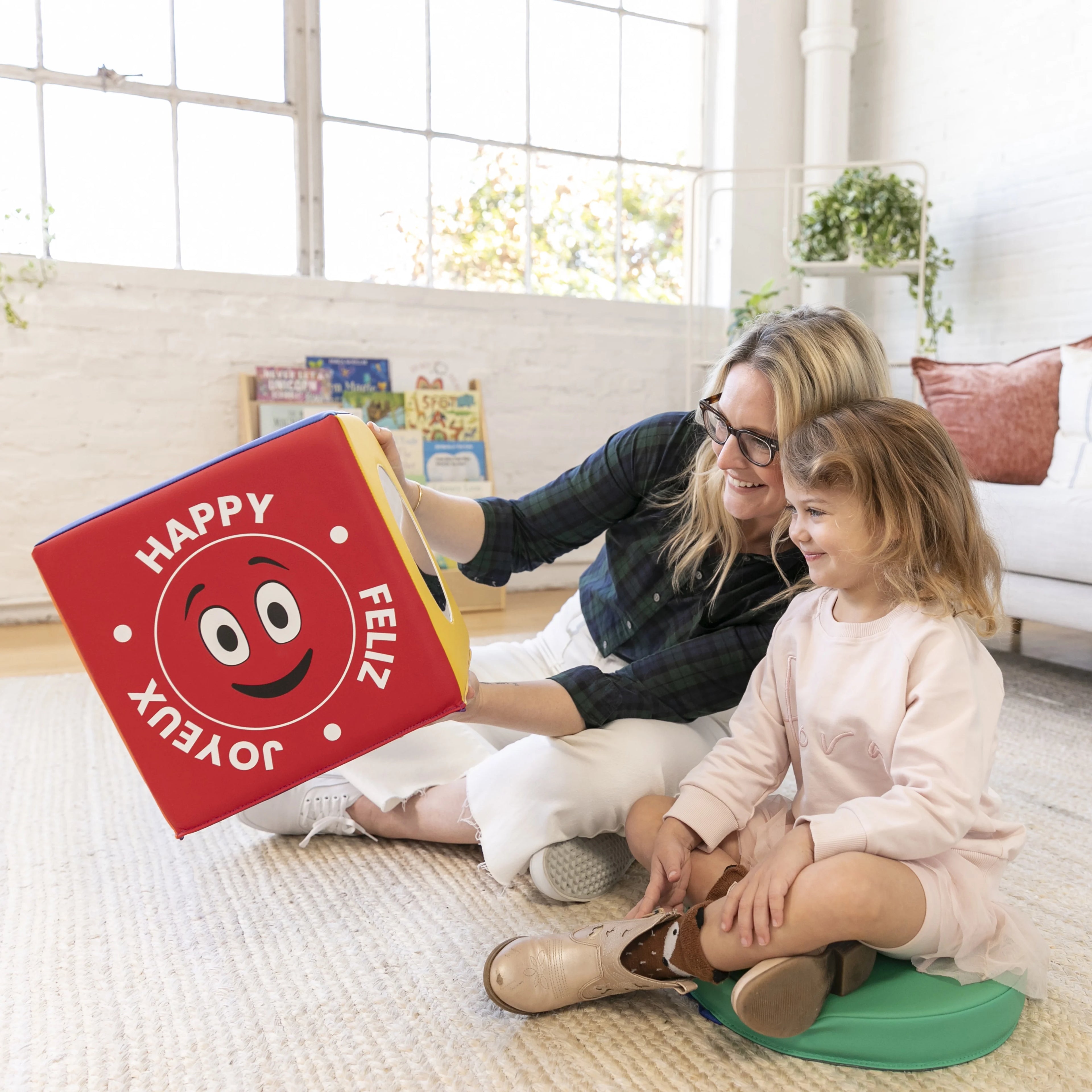 SoftZone Emotion Cube with Mirror Sensory Toy F4110