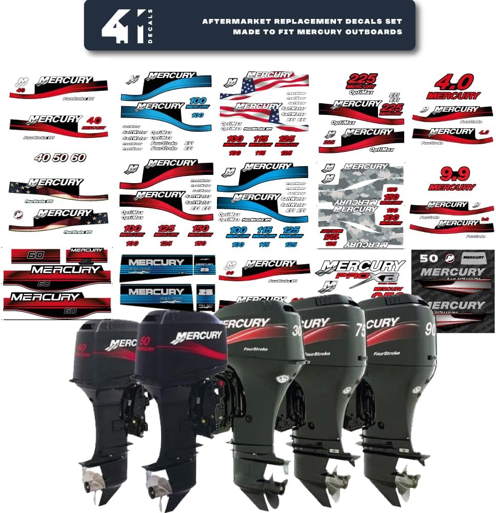 2005-2007 Outboard Replacement Decal Set F200
