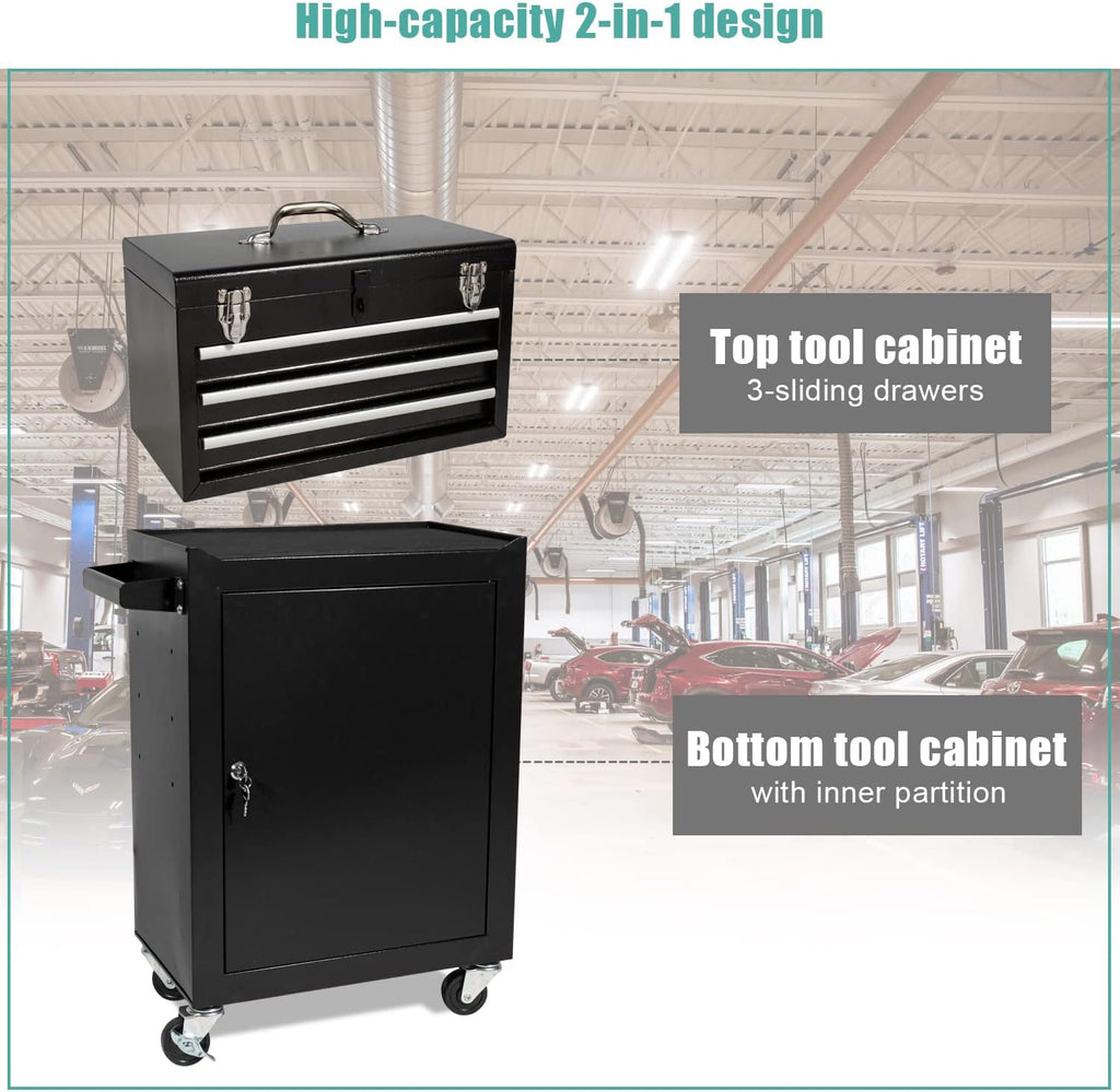 Rolling Tool Chest with Detachable Tool Box G238694