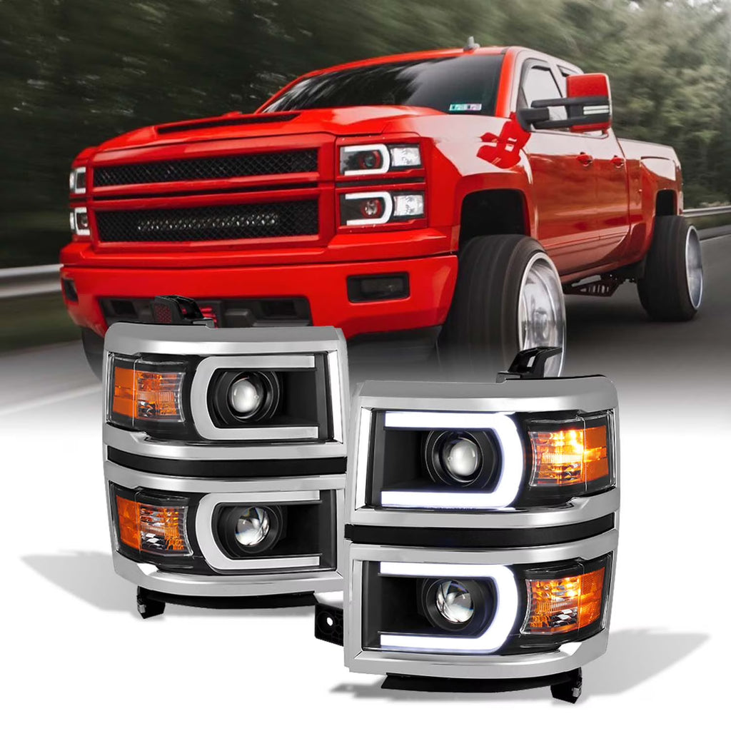 Black LED DRL Projector Headlights G580667