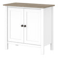 Shiplap Gray/Pure White Accent Storage Cabinet with Doors X476