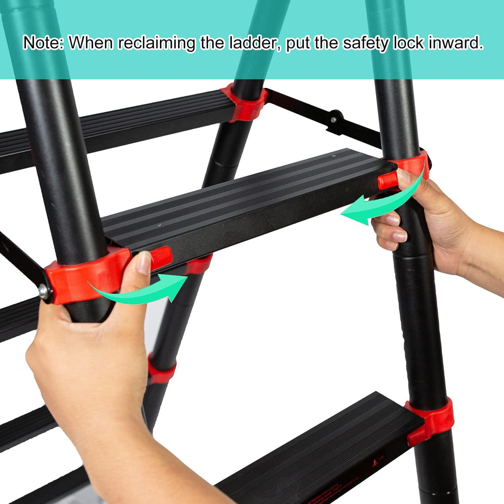 Telescopic Ladder 7+9 Aluminum A-Frame Extension Ladder, 330 Pound Capacity P72087