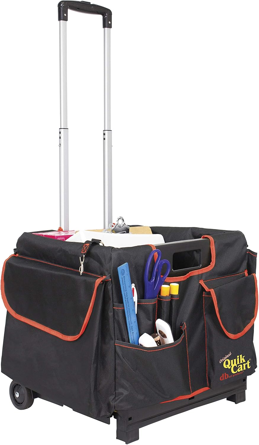 Black Heavy Duty Collapsible Utility Cart with Seat F100423