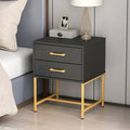 Black 2 Drawer End Table with Storage K975285
