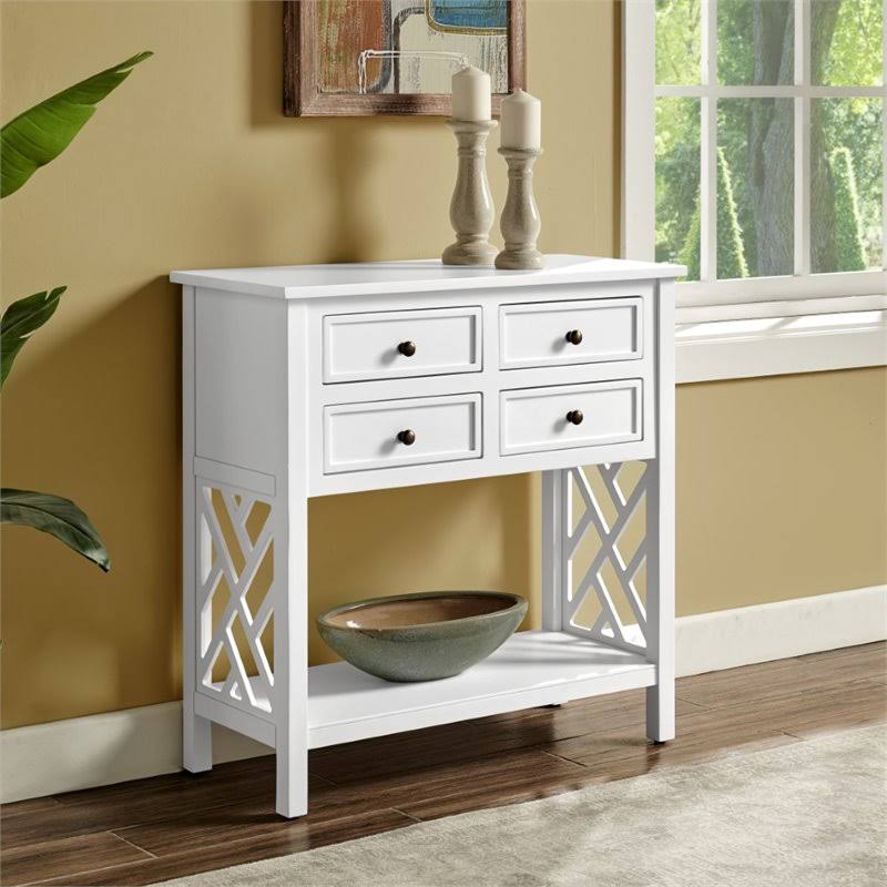 Wood Console Table with 4-Drawers N20813