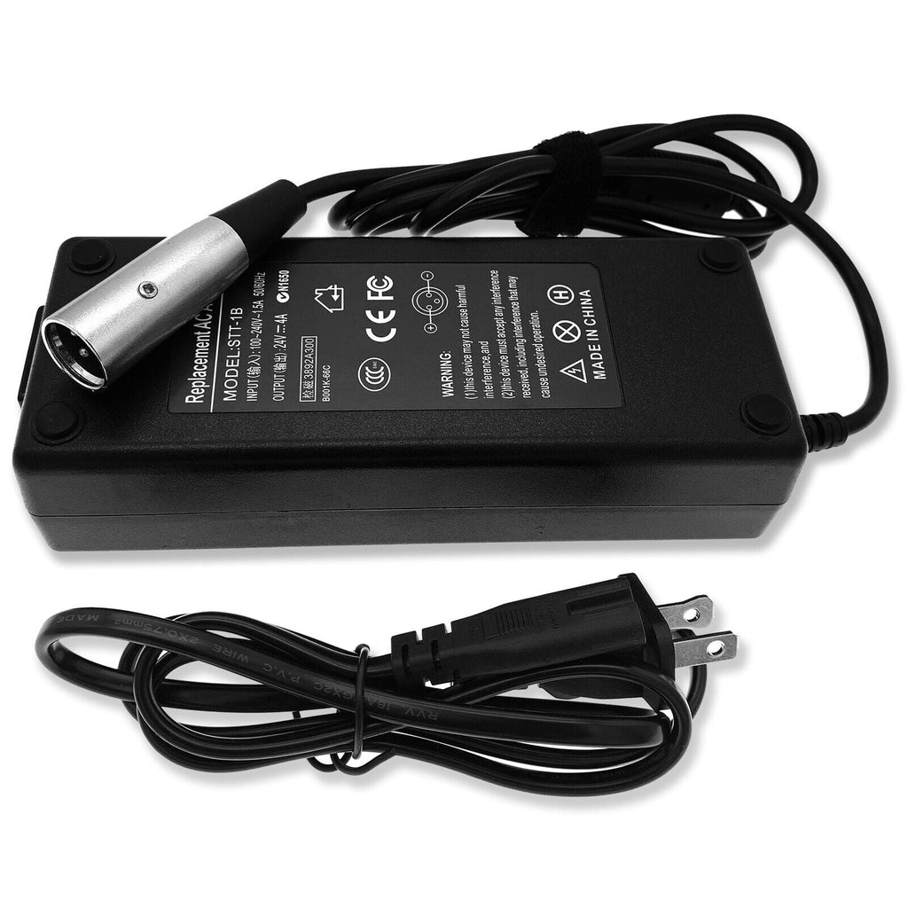 96W 24V 4A Electric Scooter Battery Charger with XLR AC Adapter Cord Q26740