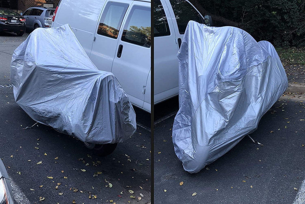 Motorcycle Cover with Reinforced Securing Straps and Storage Bag G972