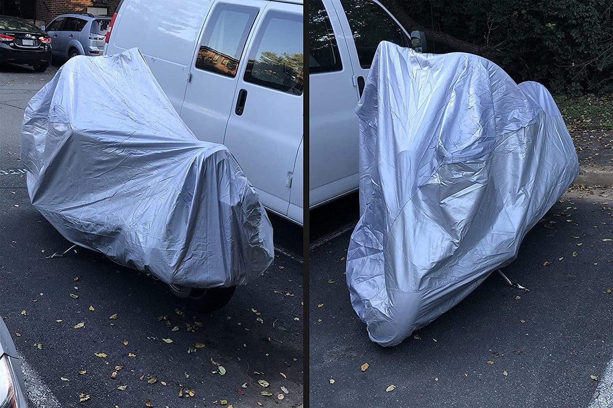 Motorcycle Cover with Reinforced Securing Straps and Storage Bag G972