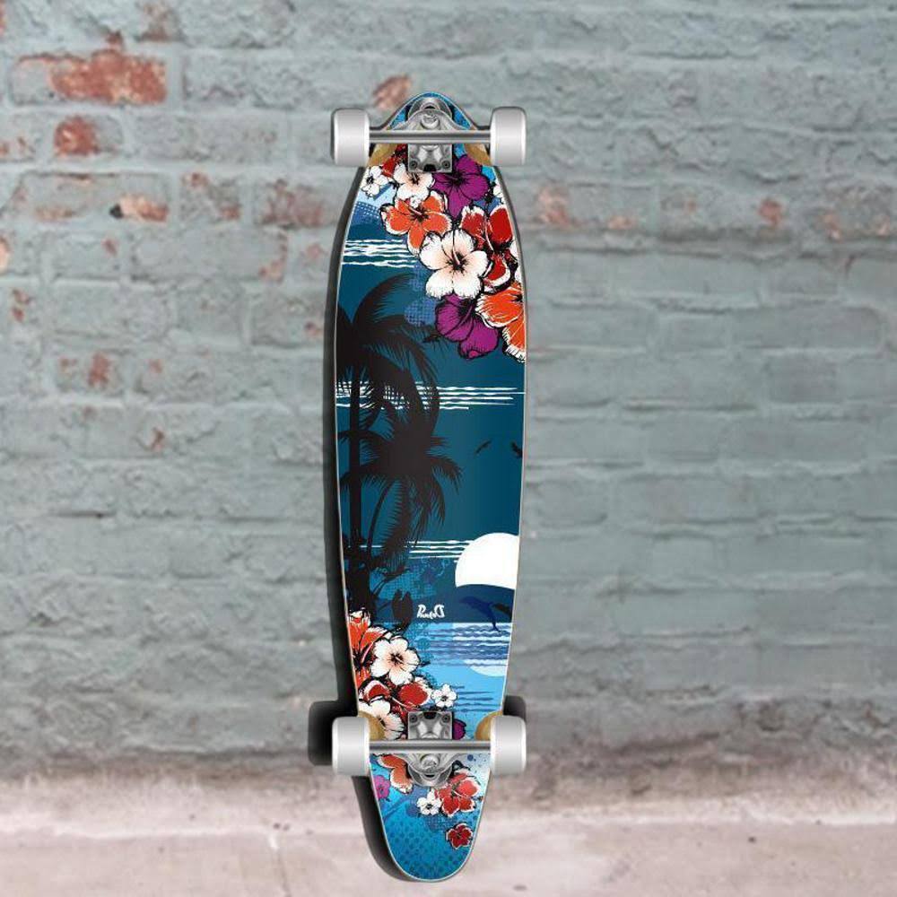 Tropical Night Kicktail Longboard Complete S88916