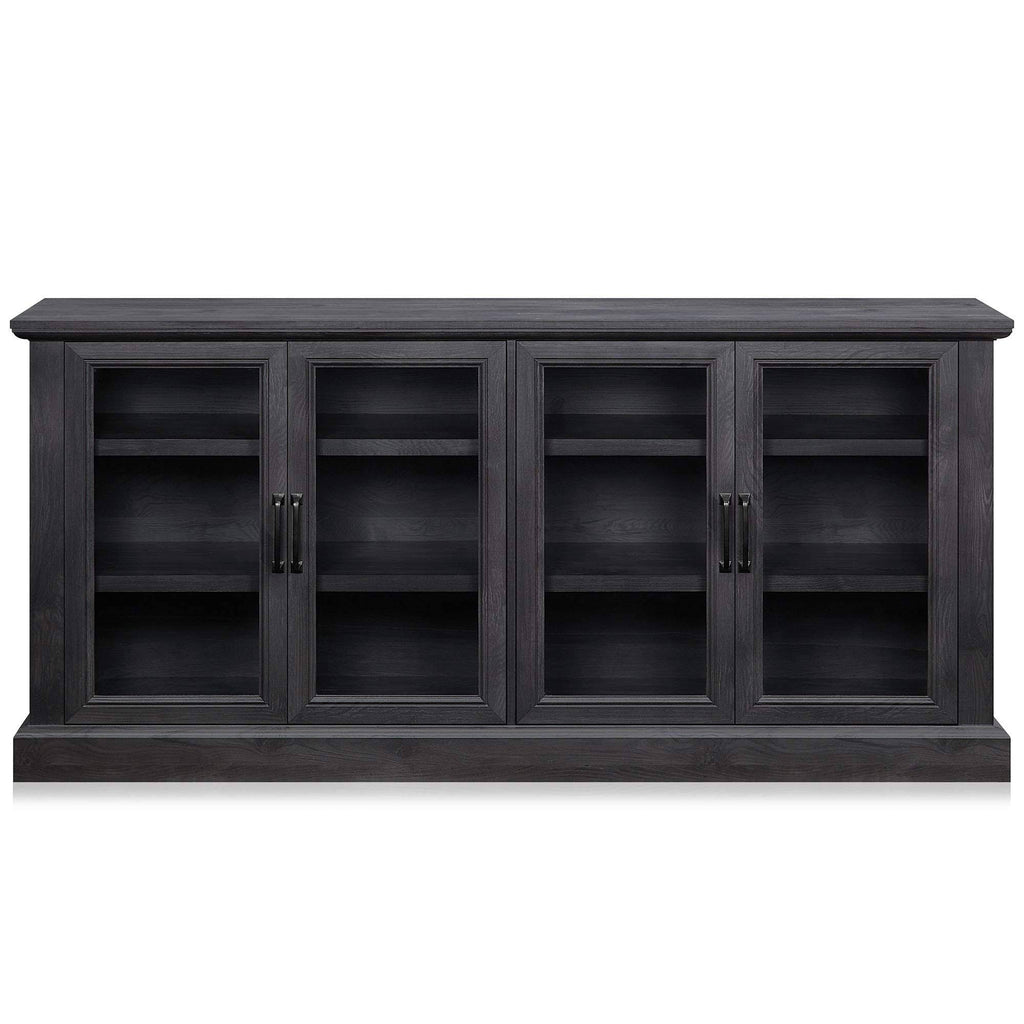 Rustic Grey 4 Door Wood Sideboard Cabinet U764