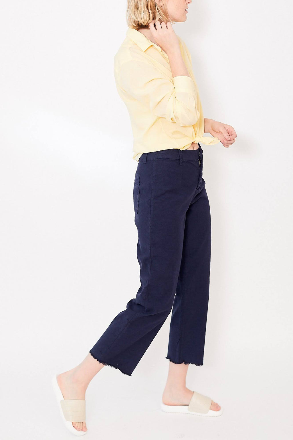 Navy Blue Italian Performance Linen 2 W87224