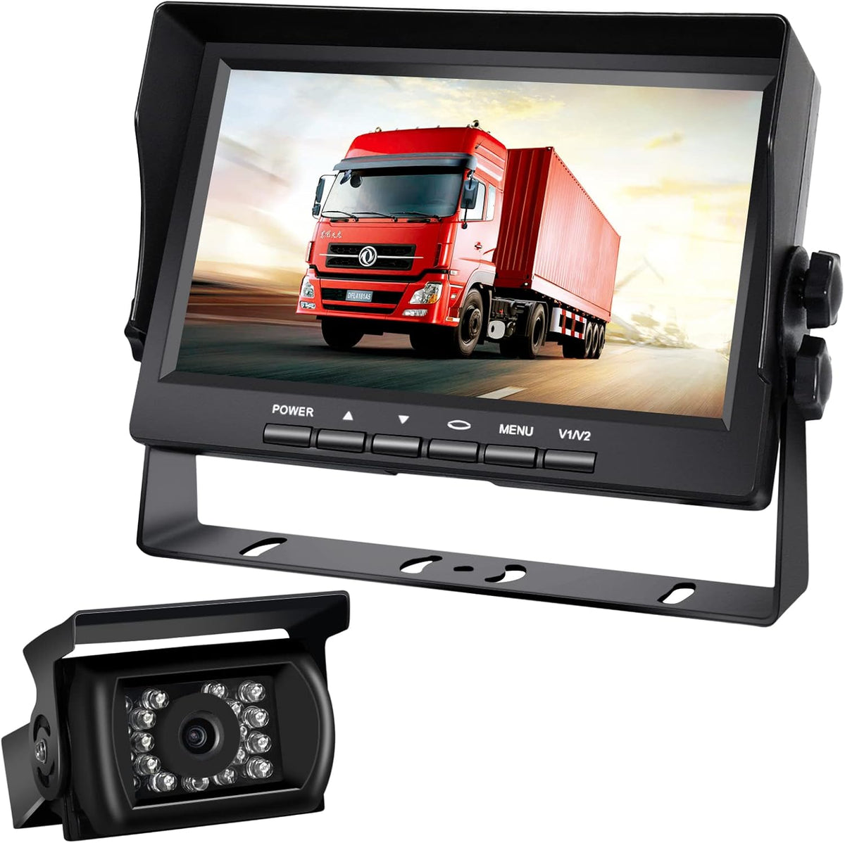 RV Backup Camera with 7 Inch Monitor Kit 18 IR LED Rear View Camera Q257075