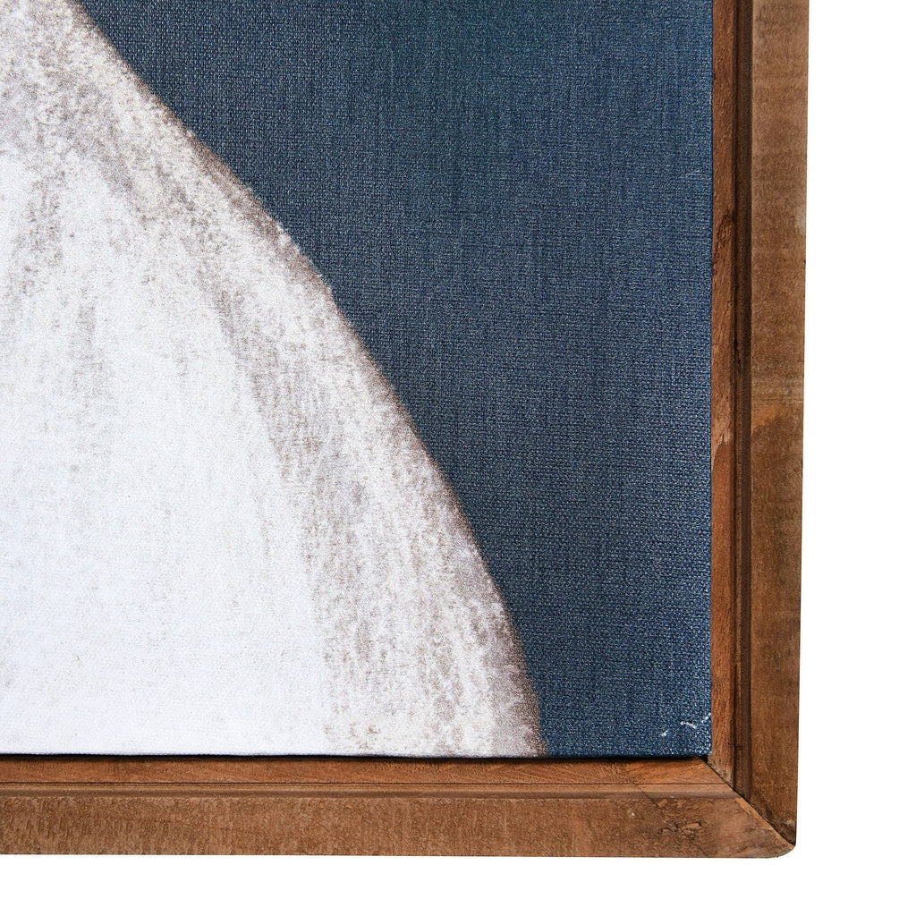 Wood Framed Canvas Wall Decor with Sheep & Chicken H365