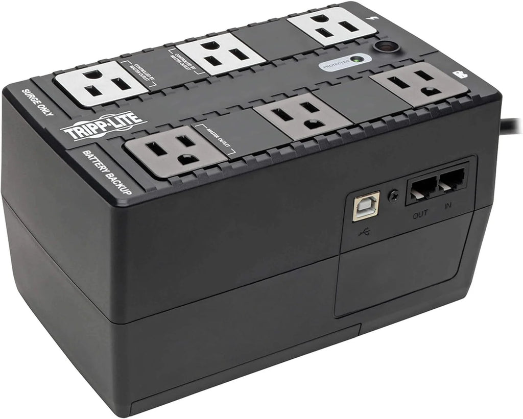 350VA UPS Battery Backup Surge Protector 6-Outlet Uninterruptible Power Supply A323