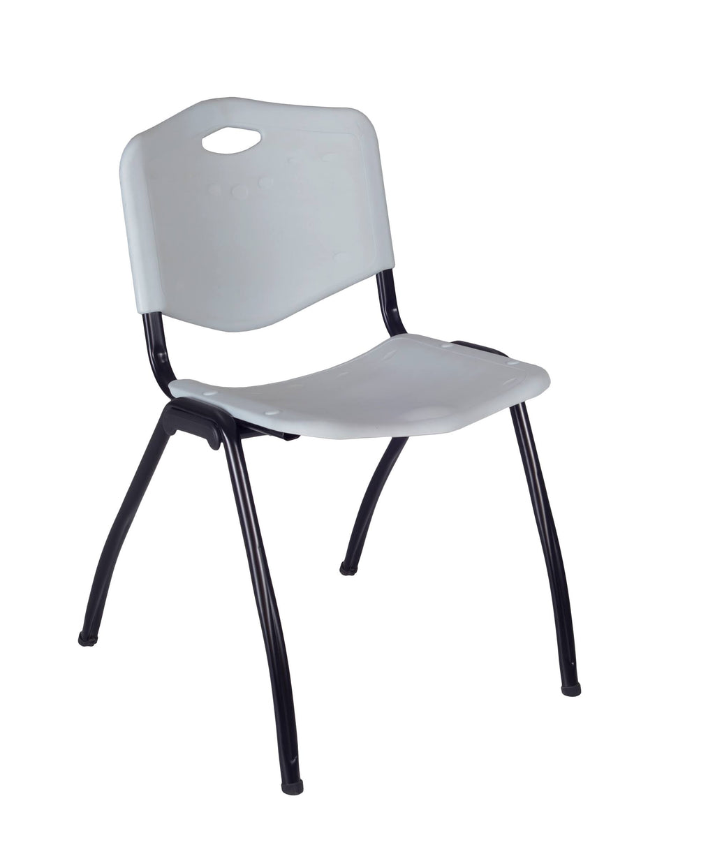 Cherry Training Table with 2 Grey Stack Chairs J109021