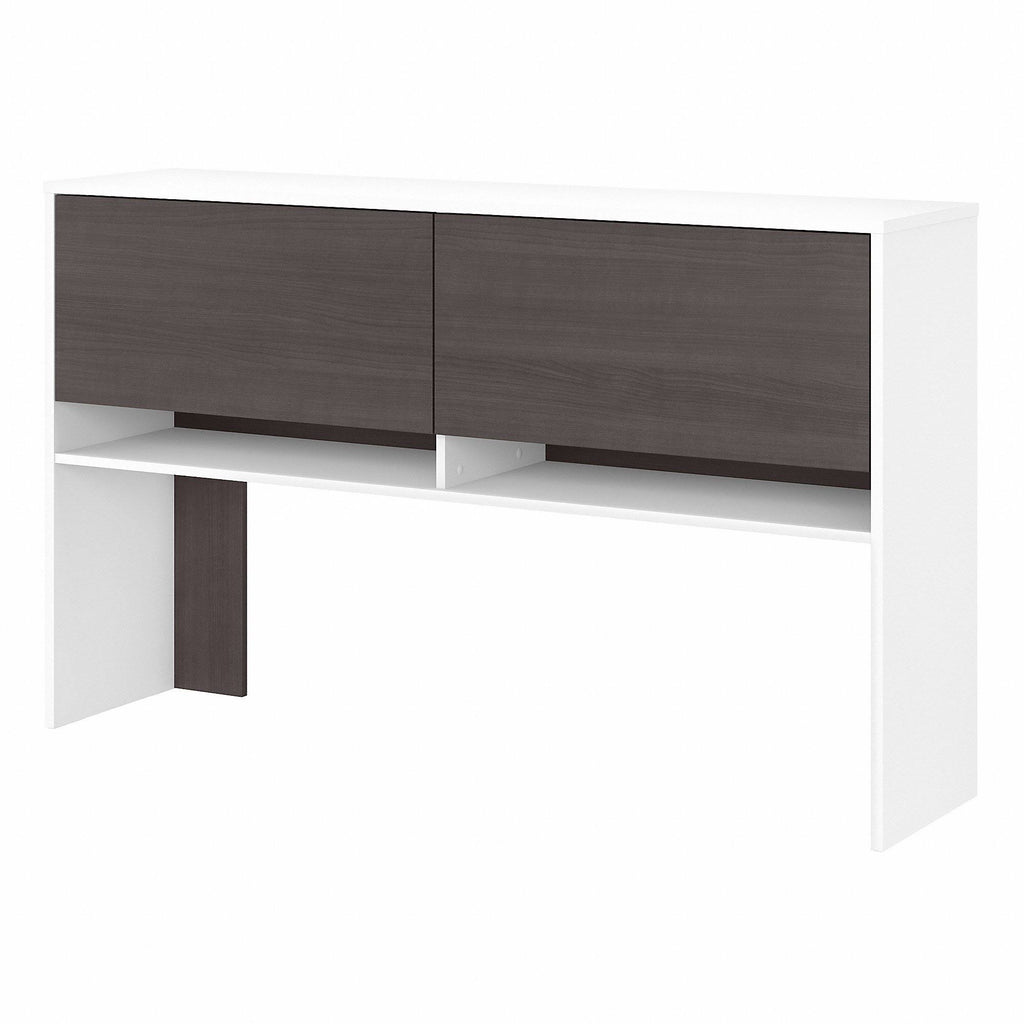 White Storm Gray Desk Hutch U448