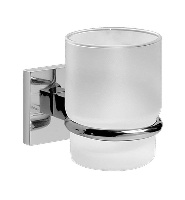 Brushed 18K Gold Plated Wall Mount Tumbler and Holder H350