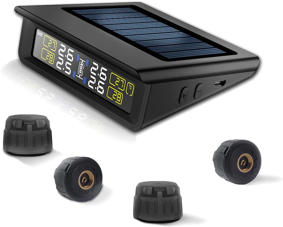 Solar TPMS Tire Pressure Monitoring System with 4 Sensors N4808