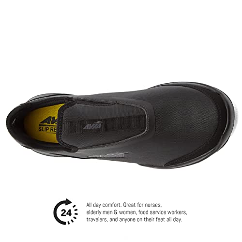 Black Slip Resistant Slip On Shoes G2620