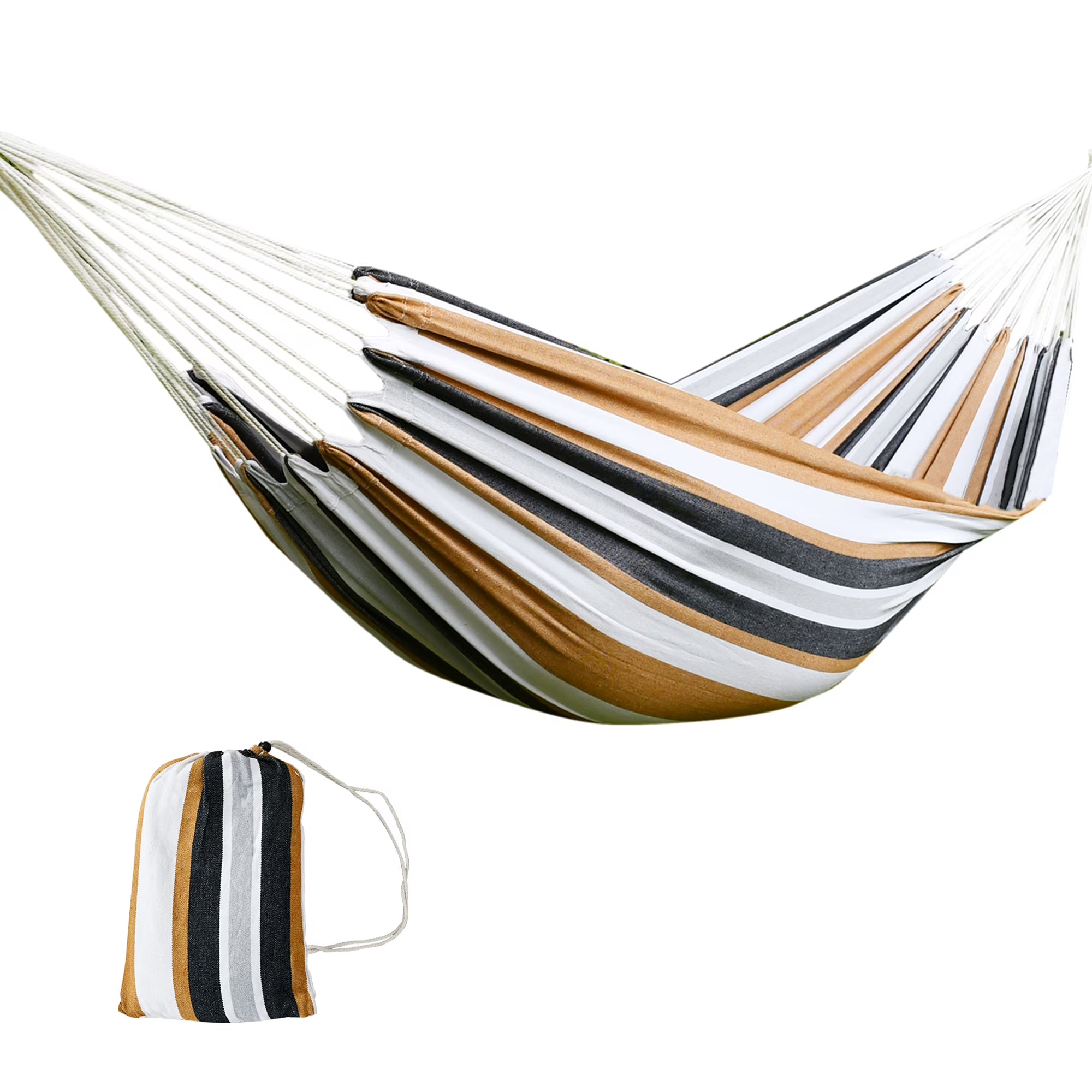 Desert Stripes Cotton Double Hammock with Carrying Bag S418