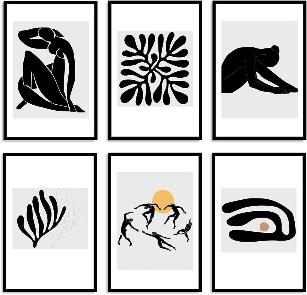 18x12inch 6 Pieces Unframed Abstract Canvas Wall Art W5826